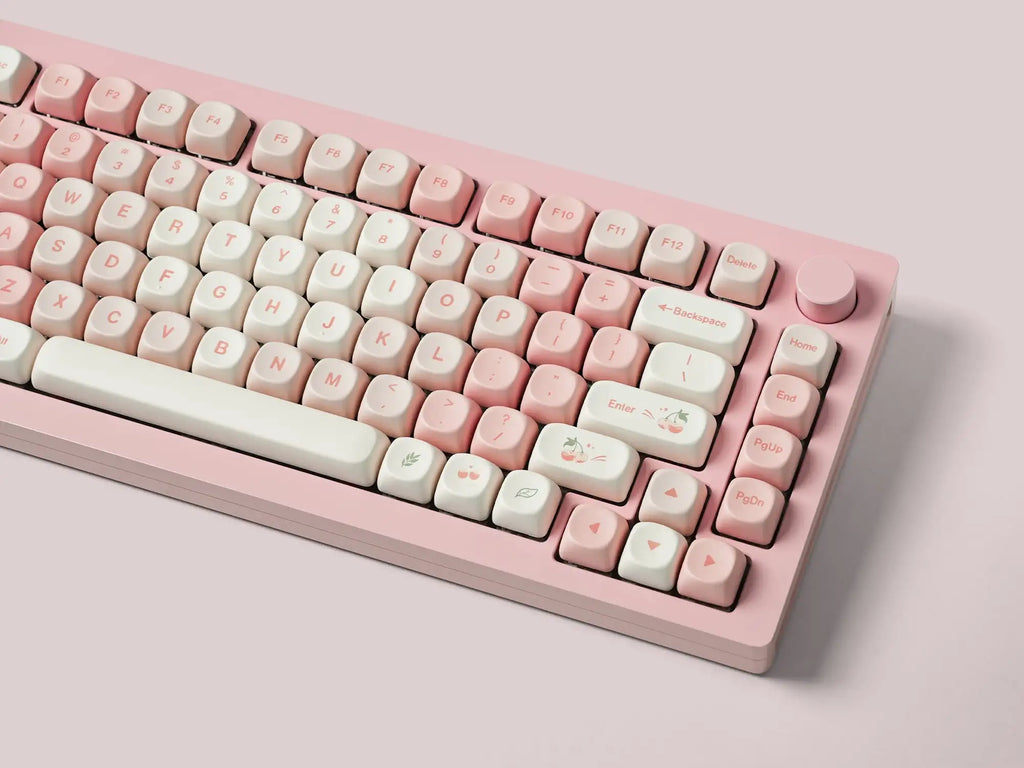 143 Keys Pink Cherry MOA Profile PBT Keycaps Dye Sub Customs  Key caps for 61/87/104 Cherry MX Switch Gaming Mechanical Keyboard