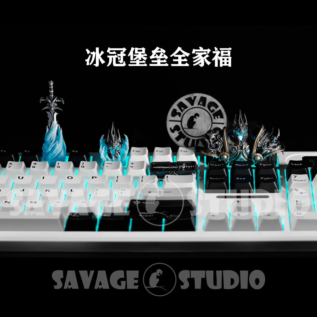 Warcraft Theme Keycap Frostmourne Keycaps Handmade Resin Backlit Key Cap MX Switch Customized Mechanical Keyboard  Accessories