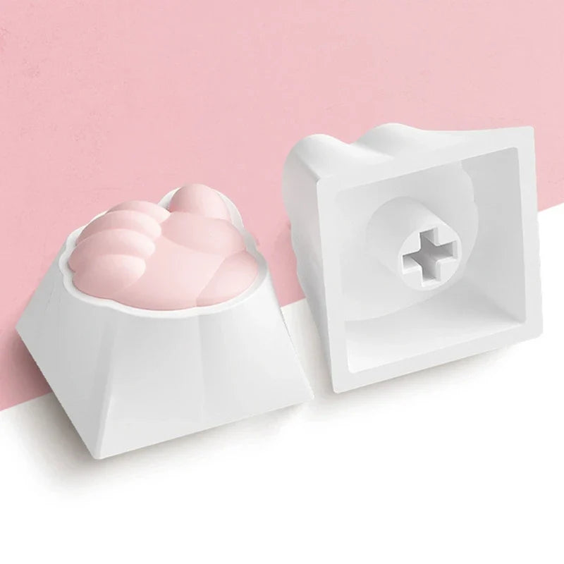 3D Soft Silicone Paw Keycap for Mechanical Keyboards and Colorful Keyboards Keycaps Supplies Sublimation Caps