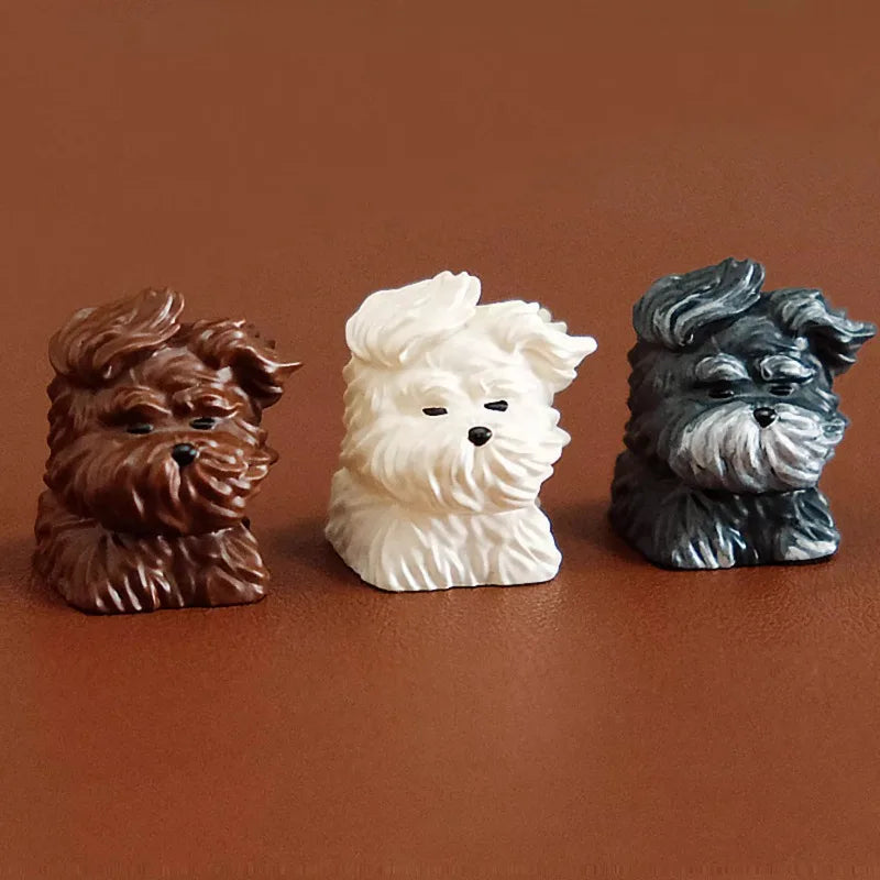 Stray Puppy Keycap Cute Custom Wind Blows Little Dog Point ABS 1U Key Cap MX Switch Handmade Artisan 3D Printing Lovely Keycaps