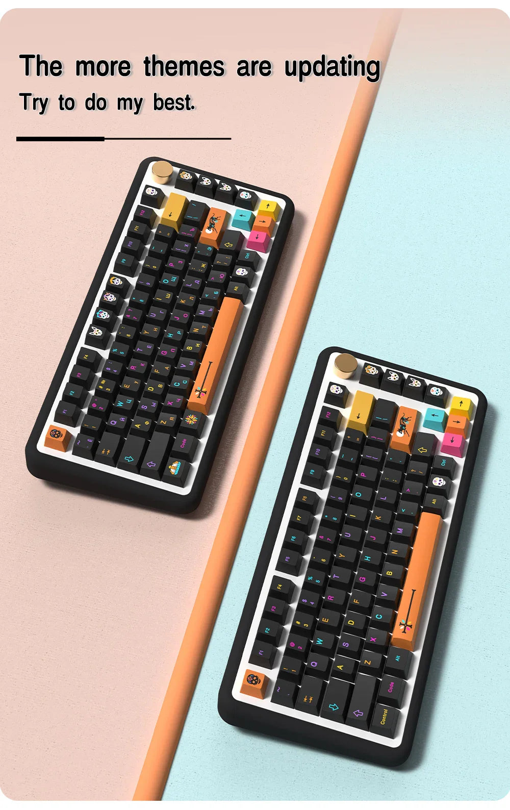 Underground World Keycaps Japanese/Korean/German/Spanish/French Keycap ISO layout Cherry Profile For GMK Mechanical Keyboard