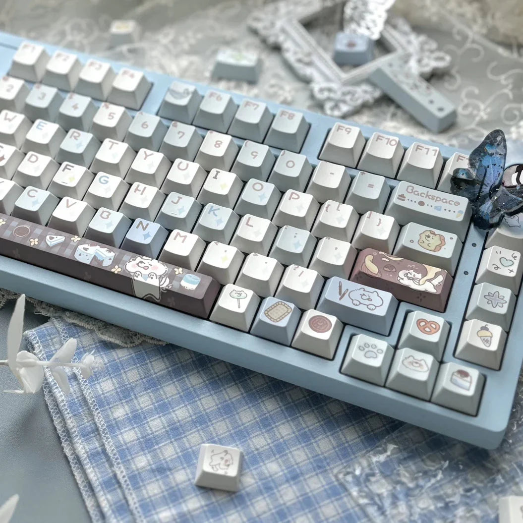 Customized Cute Cartoon Keycaps Cherry Profile Dye Sub PBT Keycaps 95 Keys for 75% Cherry Gateron MX Switches Gaming Keyboard