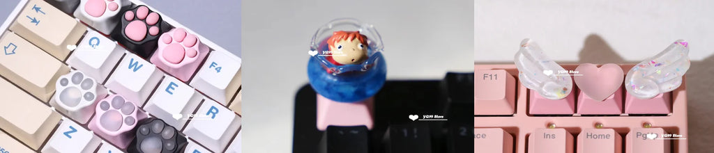 4pcs/set Lovely Cat Claw Key Cap Personality Cat Paw Keycaps for Mechanical Keyboard R4 Arrow Keys Pink Cute DIY Keycaps