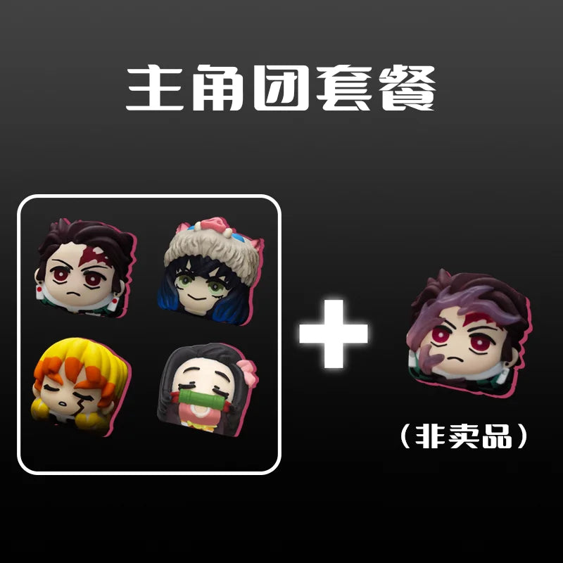 Demon Slayer Mechanical Keyboard Keycap Kamado Tanjirou Agatsuma Zenitsu Hashibira Inosuke Anime Resin Keycaps Custom Gifts