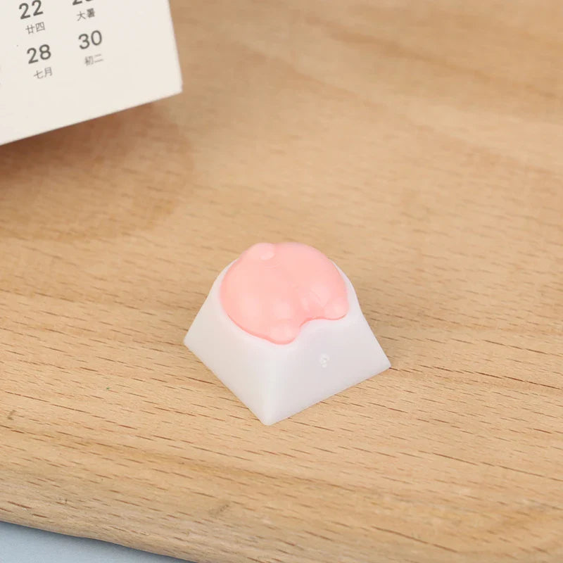 1pc Cute Cat Paw Keycaps For Mechanical Keyboard Cherry MX Switch DIY Custom Key Cap Soft Silicone Keycup Artisan Pink Color