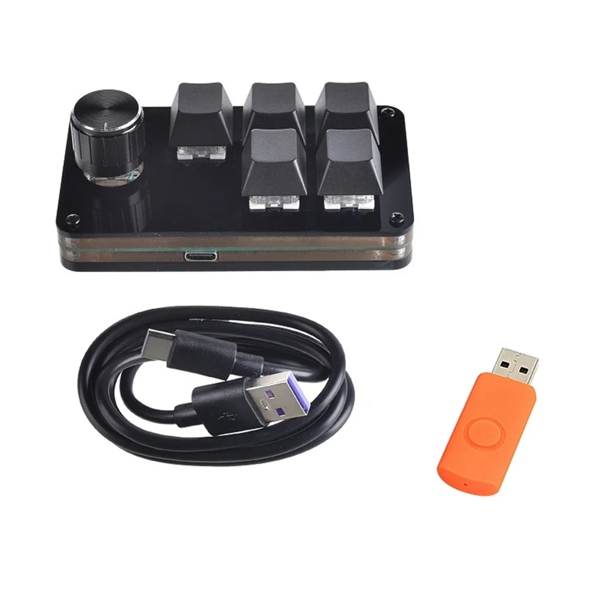 Mini Keyboard 5 Key 1 Knob Gamer Programmable Keyboard DIY Hot Swap Customization Mechanical Keyboard Macro Keypad