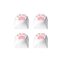 4Pcs Pink Color 3D Cute Cat Paw Keycaps For Mechanical Keyboard Cherry MX Switch DIY Custom Key Cap Soft Silicone Keycup Artisan