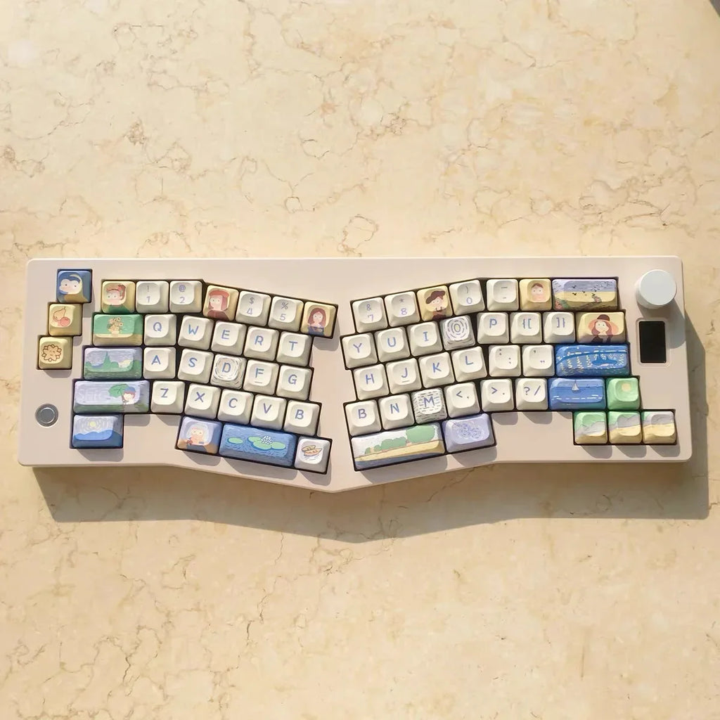 150 Keys A great work Keycap Theme Keycaps DMA Profile Key Cap PBT Keycaps Anime Keycap Mechanical Keyboard Keycaps 2.25U 2.75U