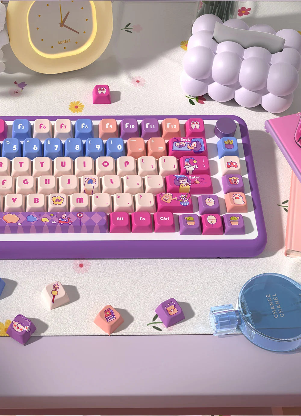 Weekends Theme Keycaps 122/138/158 Keys Mda Profile Pbt Thermal Sublimation Mechanical Keyboard Customized Anime Game Keycaps