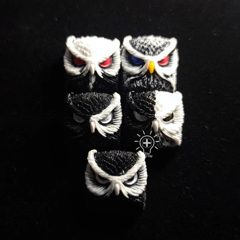 Owl Resin Keycaps Customized Replica with Personalized Translucent Creativity SA Cherry Profile Key Caps for Mechanical Keyboard