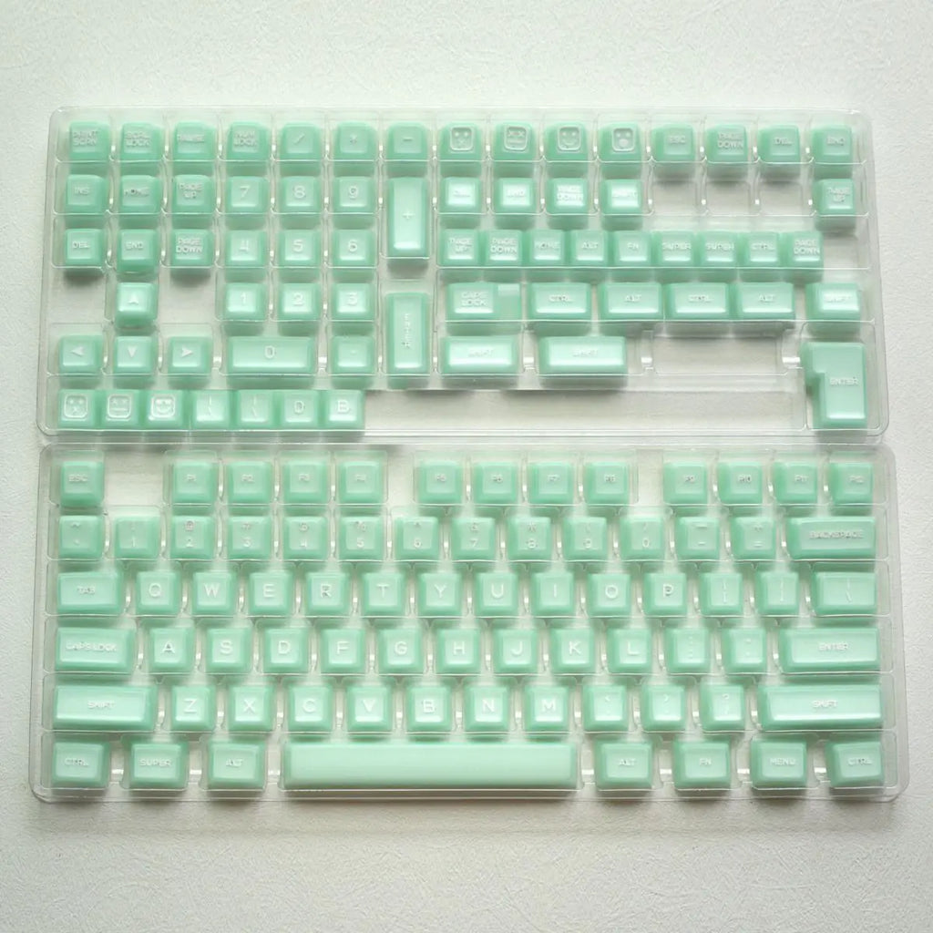 142 Keys SA Profile Keycaps Custom Marble Themed Double Shot PBT White Translucent Keyboards Keycap for MX Switch Game Keyboard