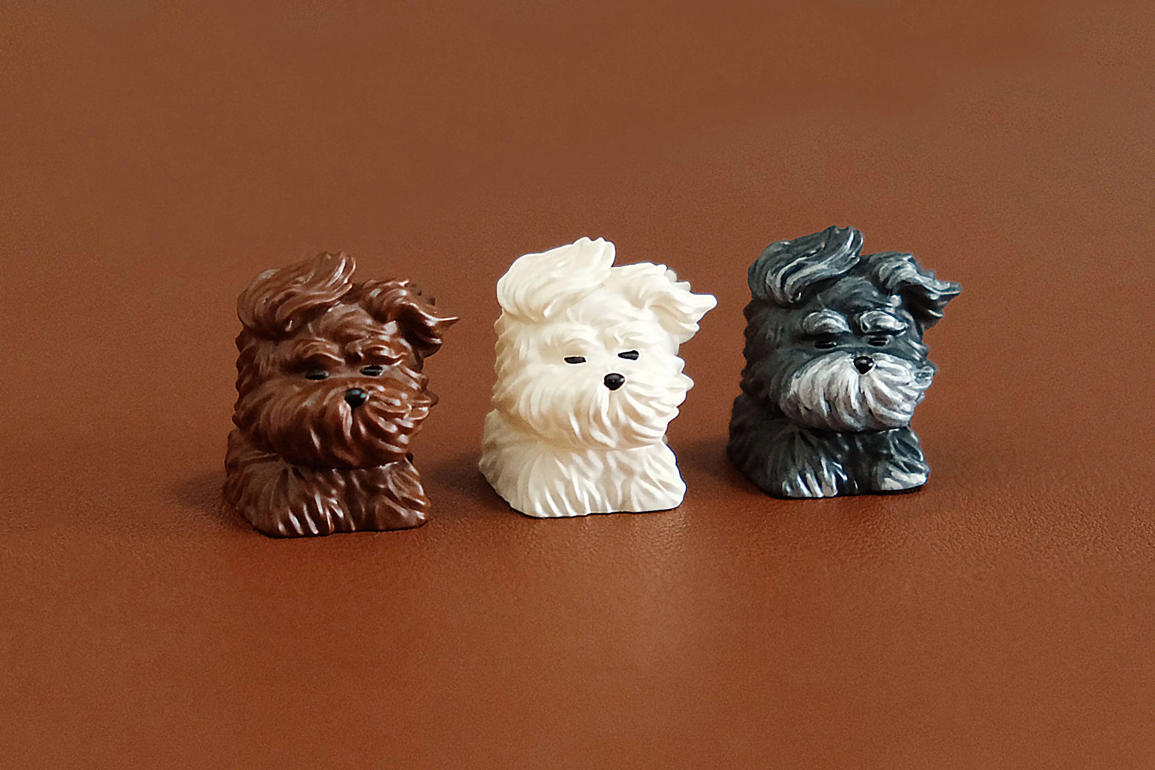 Stray Puppy Keycap Cute Custom Wind Blows Little Dog Point ABS 1U Key Cap MX Switch Handmade Artisan 3D Printing Lovely Keycaps