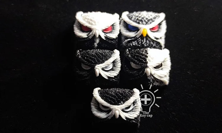 Owl Resin Keycaps Customized Replica with Personalized Translucent Creativity SA Cherry Profile Key Caps for Mechanical Keyboard