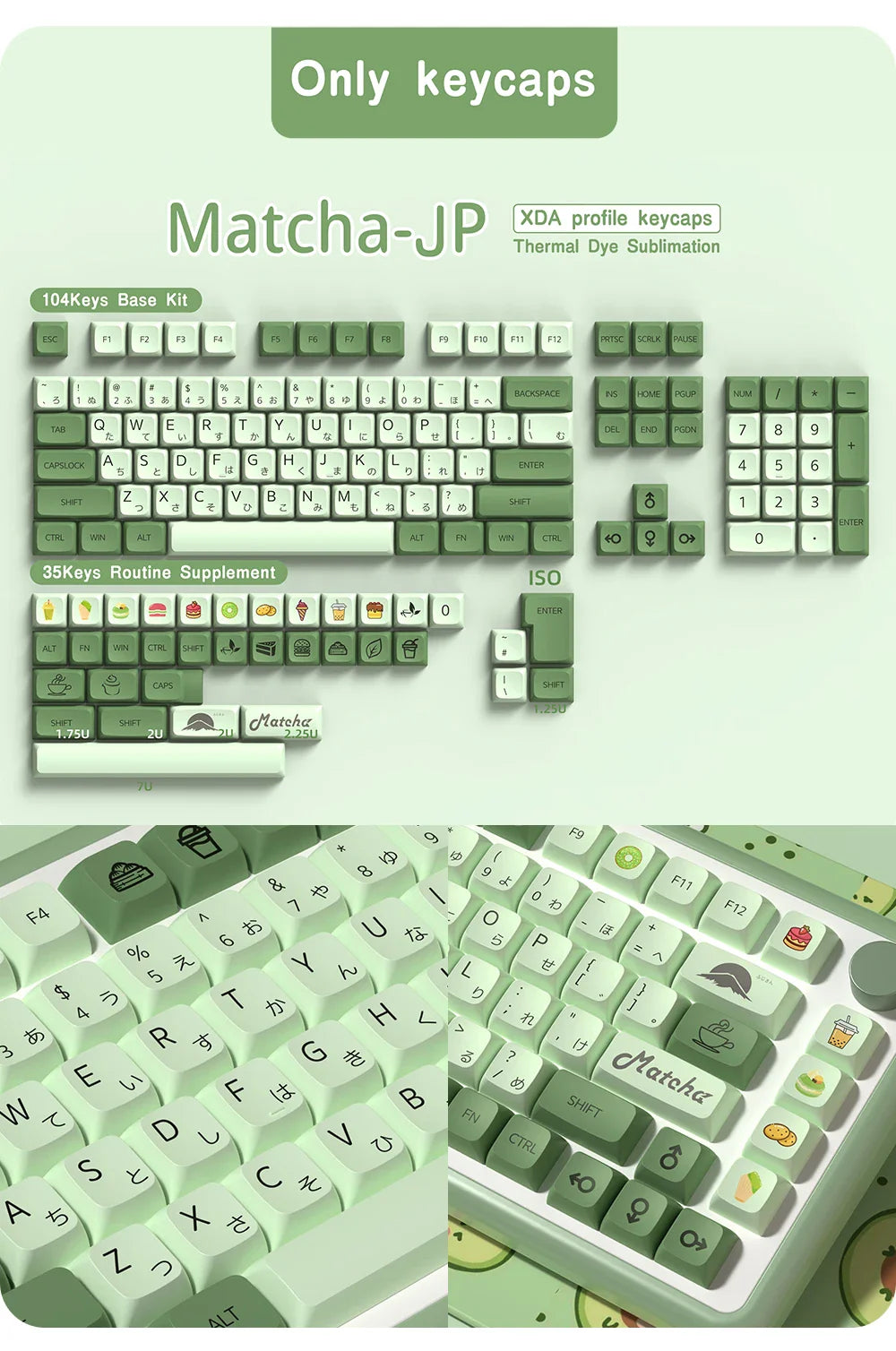 XDA Profile PBT keycaps Spanish Korean French German Portuguese Russian Japanese keycap For Cherry MX Mechanical Keyboard