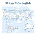 95 Keys artoon Cute Puppy Cat Kitty Keycaps GMK PBT Keycap MOA Profile Dye Sublimation For  DIY Mechanical Keyboard Girls Gift