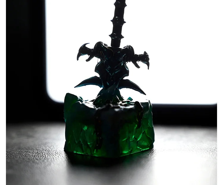 World of Warcraft Frostmourne Artisan Resin Keycaps 1u ESC Custom MX Switch Handmade Anime Key Caps For Mechanical Keyboard Gift