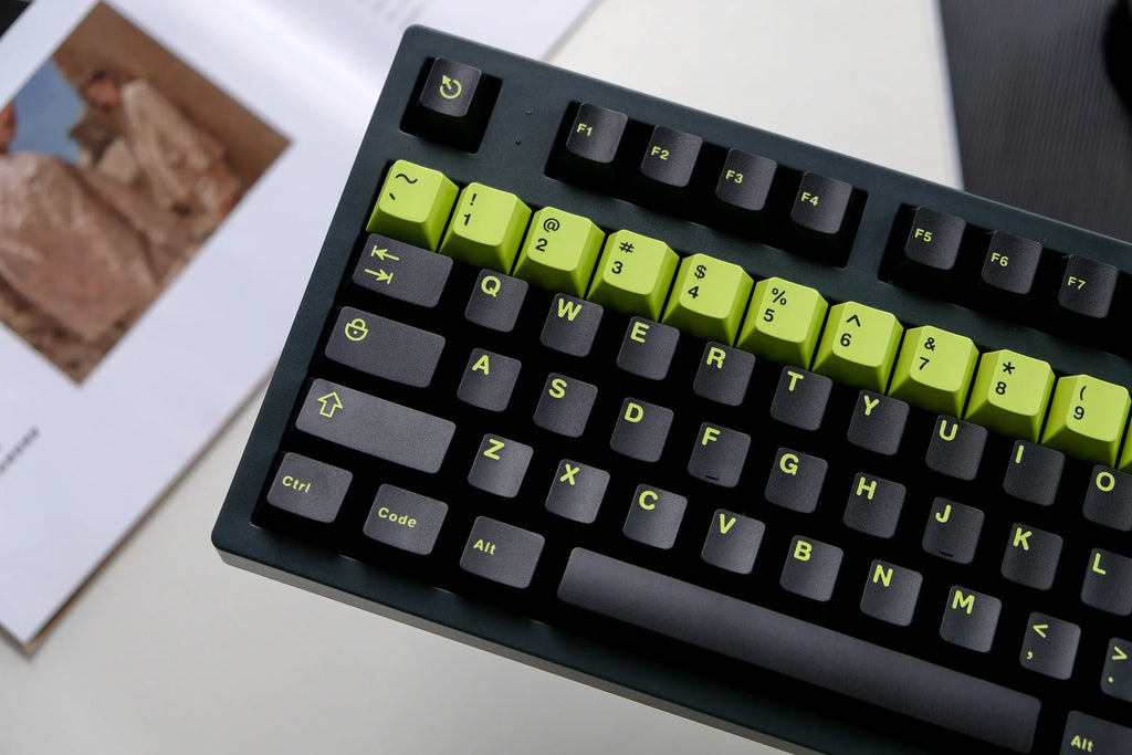 Cherry Profile 253 Keys Toxic Keycap Set Double Shot  Keycaps for Gateron MX Switches Mechanical Gamer Keyboard