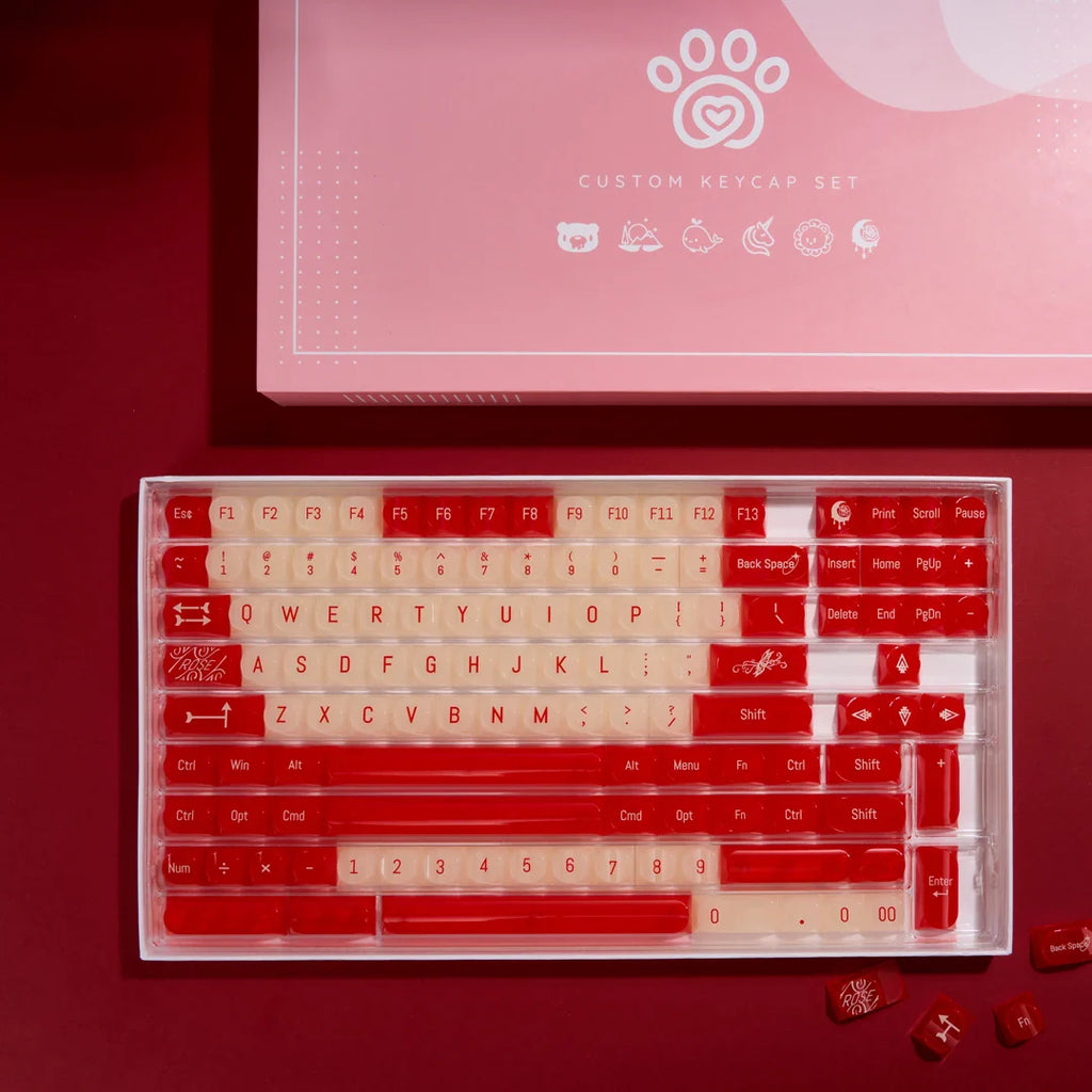 Transparent Keycaps PC 170 Keys Set for Mechanical Keyboard Keycap Accessories Personalized Customization DDA Profile Keycaps