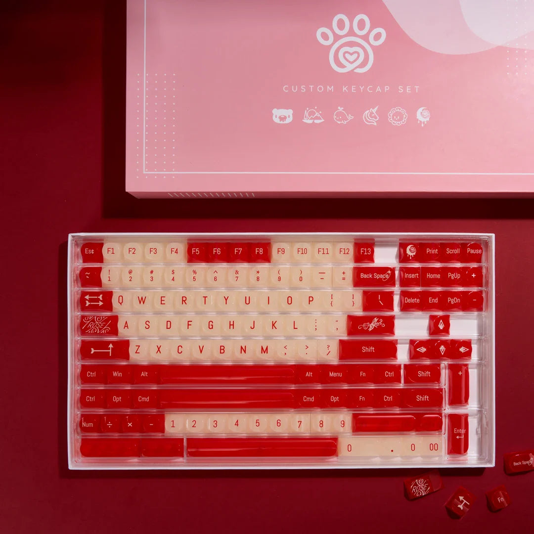 Transparent Keycaps PC 170 Keys Set for Mechanical Keyboard Keycap Accessories Personalized Customization DDA Profile Keycaps