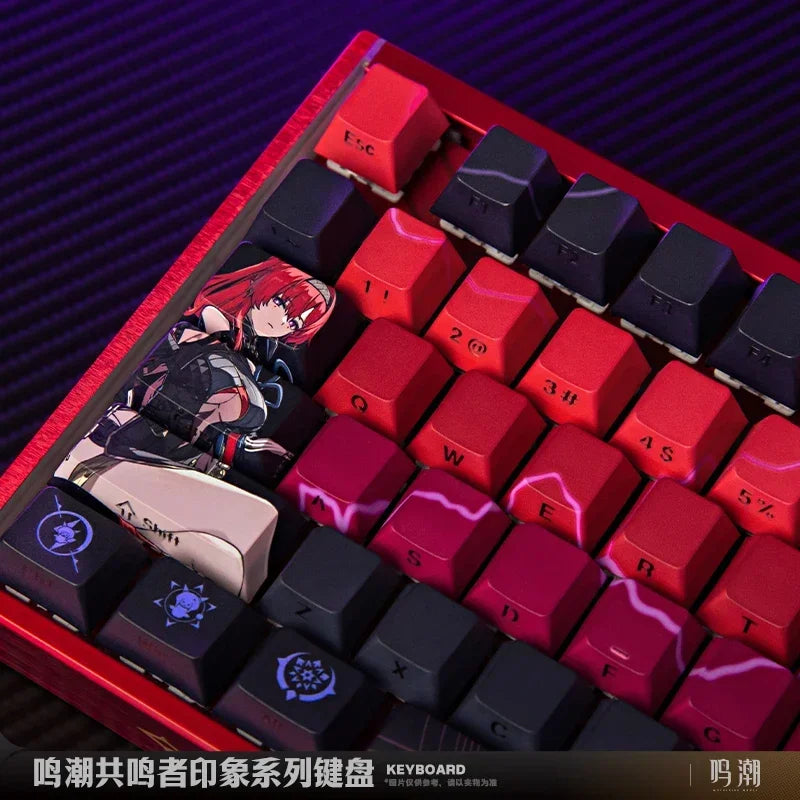 Wuthering Waves Yinlin Gaming Keyboard Three Mode Customized Wireless Mechanical Keyboard 89keys Hot Swap Gasket Pc Gamer