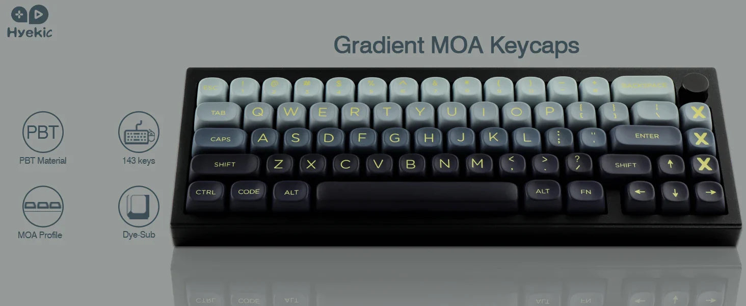 Mountain Range Keycap Set PBT MOA Profile DYE-Sublimation 143 Keys for Mechanical Keyboards