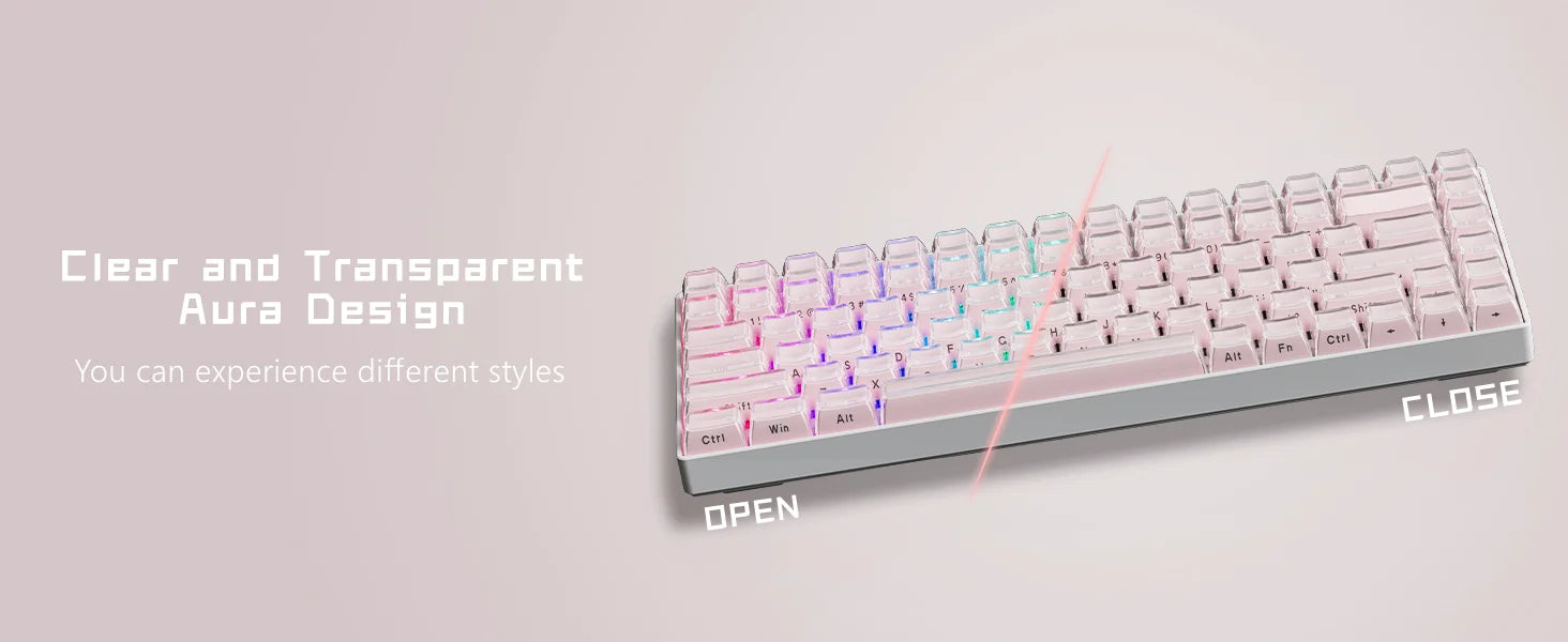113 Key Jelly Round Side Keycaps Ice Crystal Translucent Pink OEM Profile Key cap for Cherry MX 61 68 104 Mechanical Keyboard
