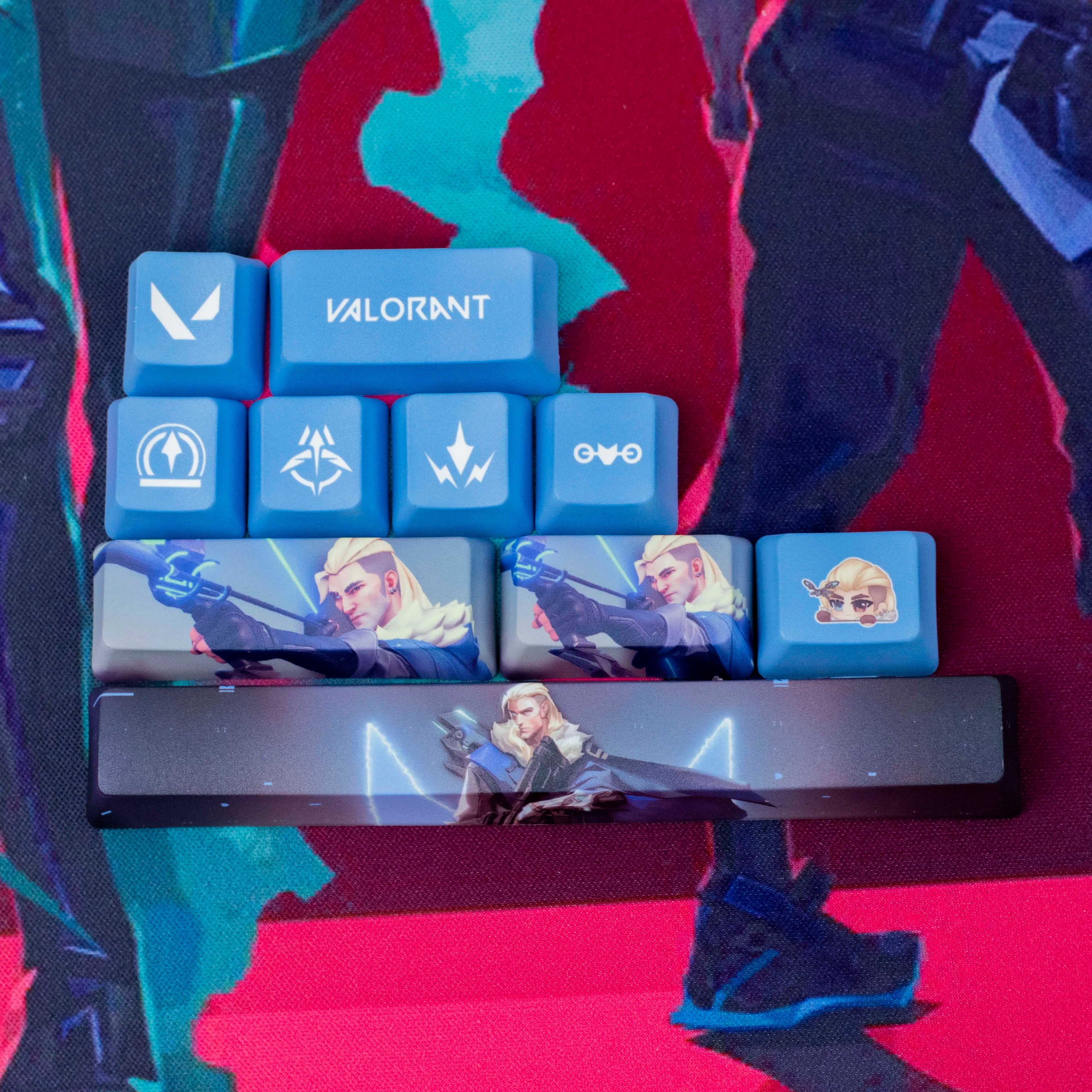 Valorant keycaps sage OEM Profile 10keys PBT dye sub keycaps