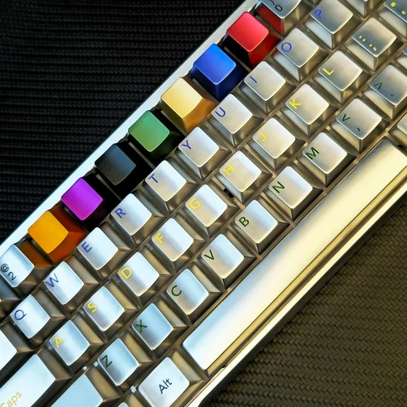 Glass Heart Keycap Custom Point Aluminum Alloy Color Glass Artisan Key Cap Cherry Profile MX Switch Mechanical Keyboard Keycap