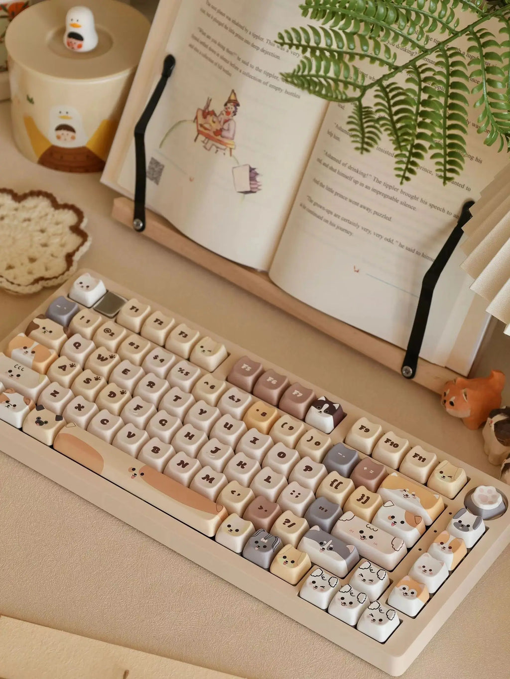 Cute Meow Keycaps Cat Head MAO Profile PBT Key Cap Dye Sublimation for MX Mechanical Keyboard KeyCap Keyboards Accessories