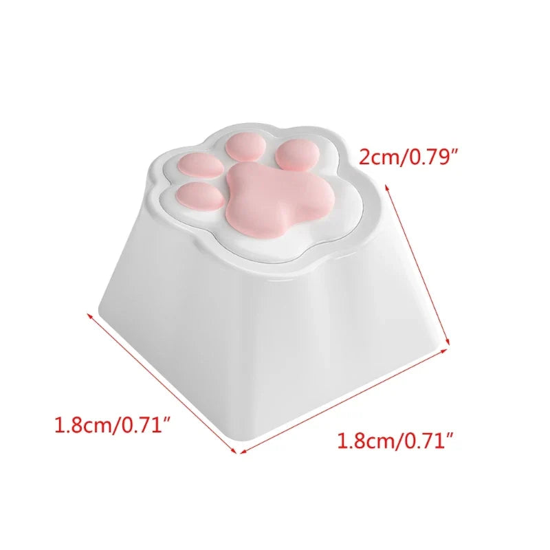 3D Soft Silicone ABS Cat Claw Base Keycap Compatibility for MX Structure Switches Mechanical Keyboards DIY Decoration
