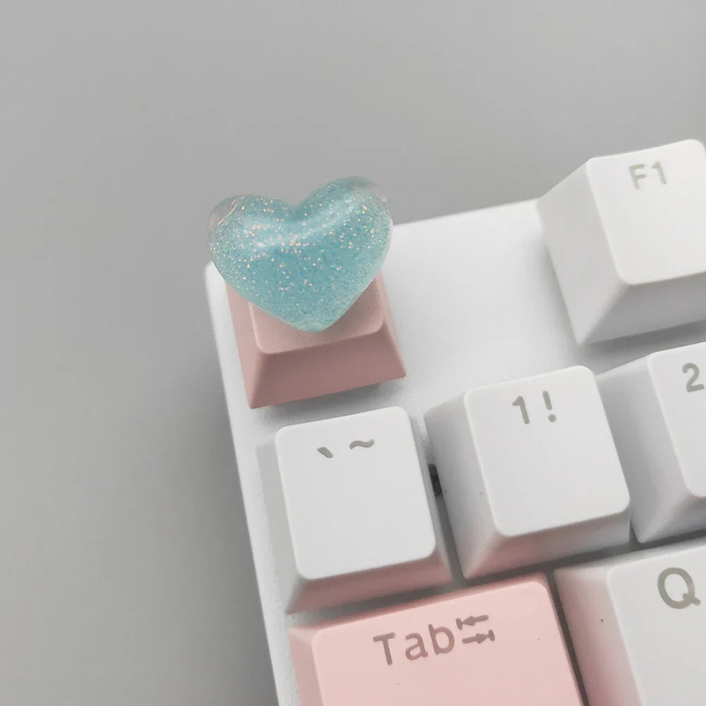Personalized Keycaps Cute Wings Crystal Key cap Handmade Mechanical Keyboard R4 Keys PBT Color Keycaps Anime