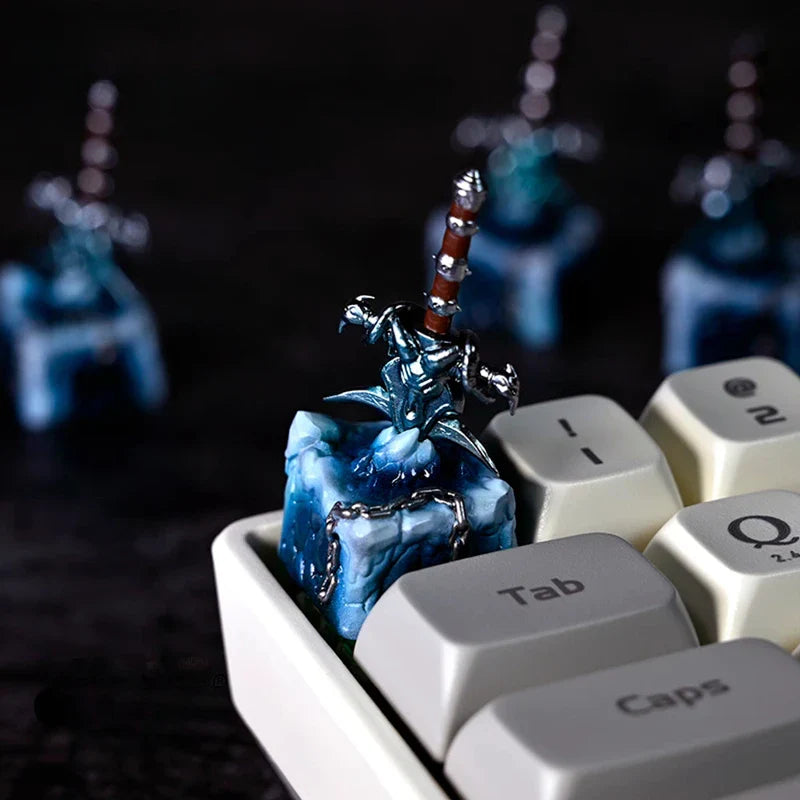 Anime Keycaps World of Warcraft Frostmourne Translucent Key Caps Mechanical Keyboard Caps Korean Keycap Game Peripheral Gifts