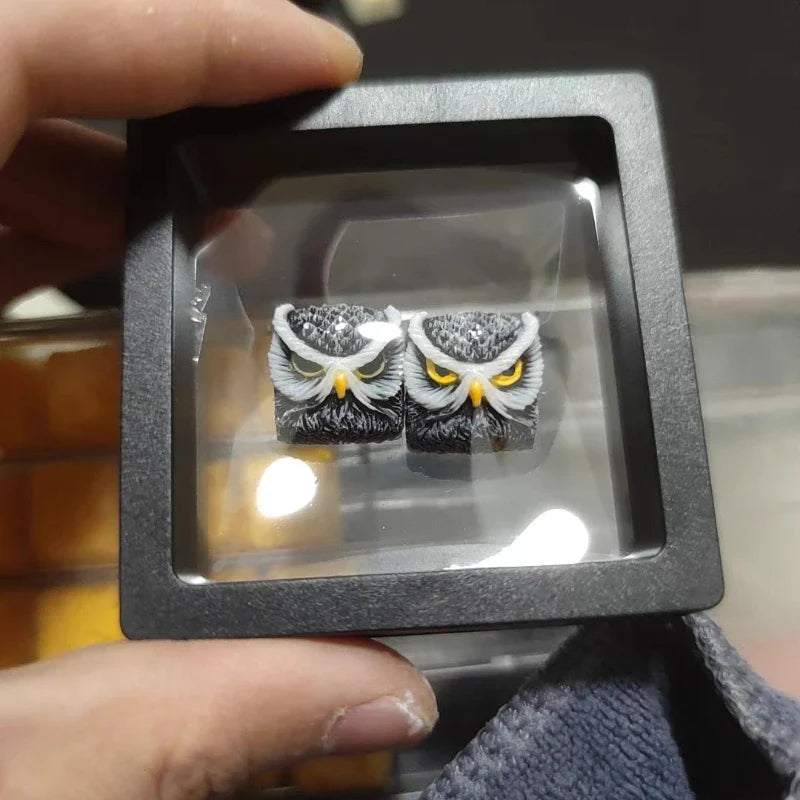 Owl Resin Keycaps Customized Replica with Personalized Translucent Creativity SA Cherry Profile Key Caps for Mechanical Keyboard