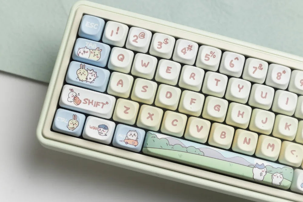 144 Keys Xiaoba Keycaps PBT Keycaps Five-sided Sublimation MOA Profile Keycaps For MX Switch Gaming Mechanical Keyboard Keycap