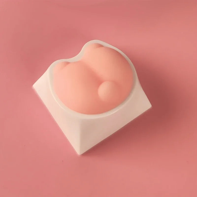 1 Pc Pink Cat Claw Key Cap Mechanical Keyboard Single Silicone Cat Butt Key Cap Girly Heart Computer Peripherals