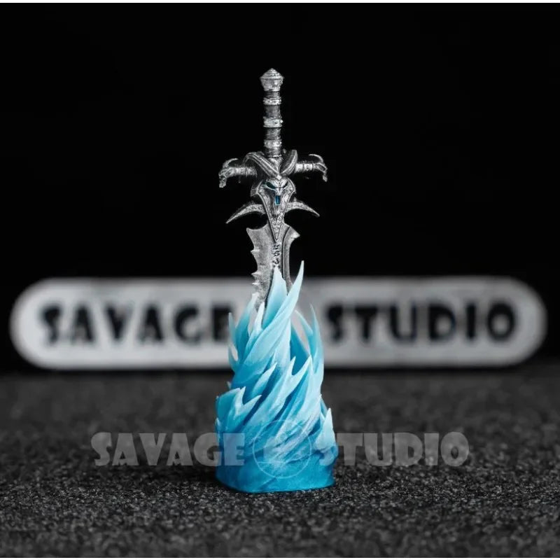 World of Warcraft Frostmourne Anime Keycaps Lich King Translucent Key Caps Mechanical Keyboard Caps Korean Keycap PC Gamer Gifts